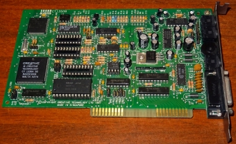 Creative Labs Inc. Sound Blaster 2.0 (Model CT1350B) Yamaha YM3812, CT 1336A Chip, ISA Soundkarte, FCC-ID: IBACT-SB2, Singapore 1991